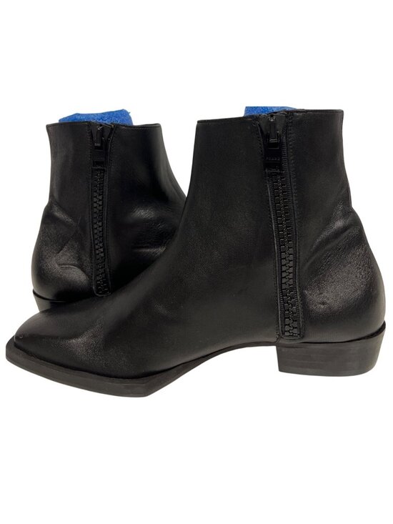 FRAME Le Maddox Leather Ankle Boots Women's Size EU 35 US 5 Black Square Toe - Picture 7 of 10